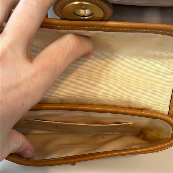 Coach Tan and Cream Woven Clutch - Picture 6 of 7